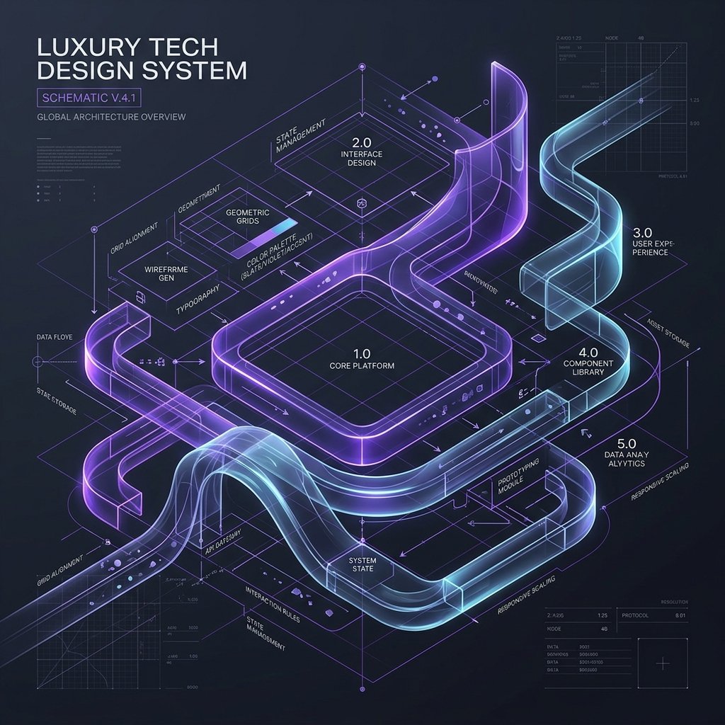 AG.Agency ultra-premium digital tech schematic and layout design blueprint